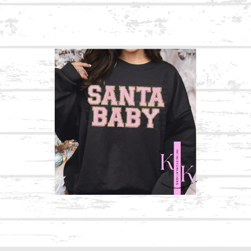 Glitter Santa Baby Sweatshirt