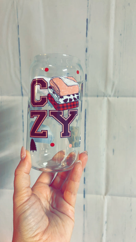 COZY 20oz CLEAR GLASS CUP