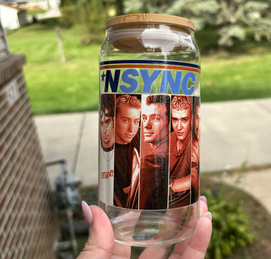 N-SYNC 20oz CLEAR GLASS CUP