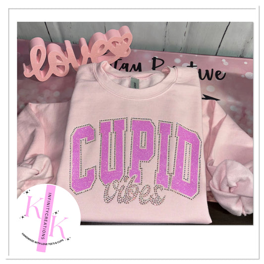 CUPID VIBES GLITTER GLAM SWEATER