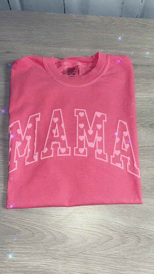 Pink Mama Puff Comfort colors Tee