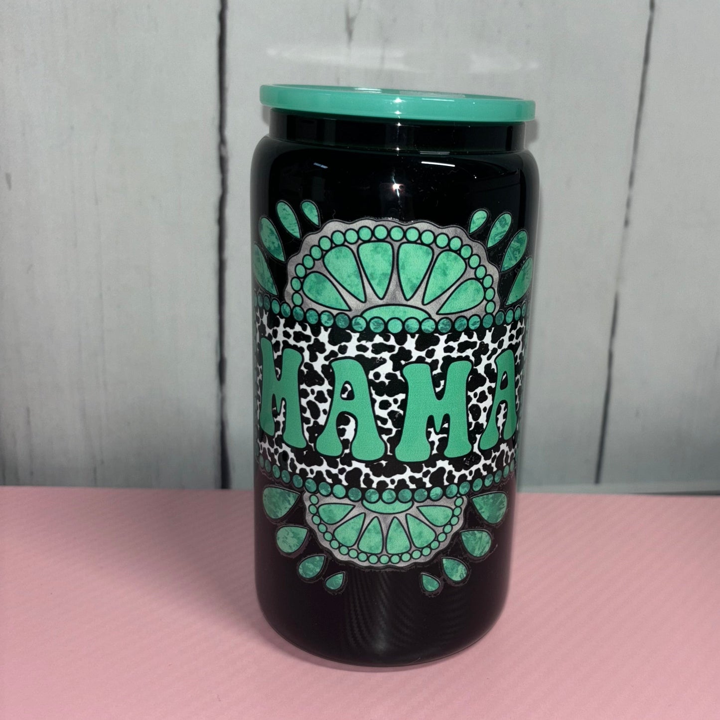 Turquoise Mama 16oz Cup