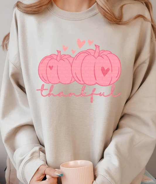 PINK THANKFUL SWEATSHIRT