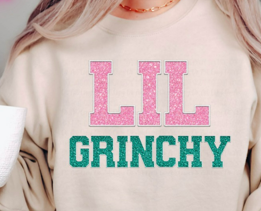 GLITTER LIL GRINCHY SWEATSHIRT