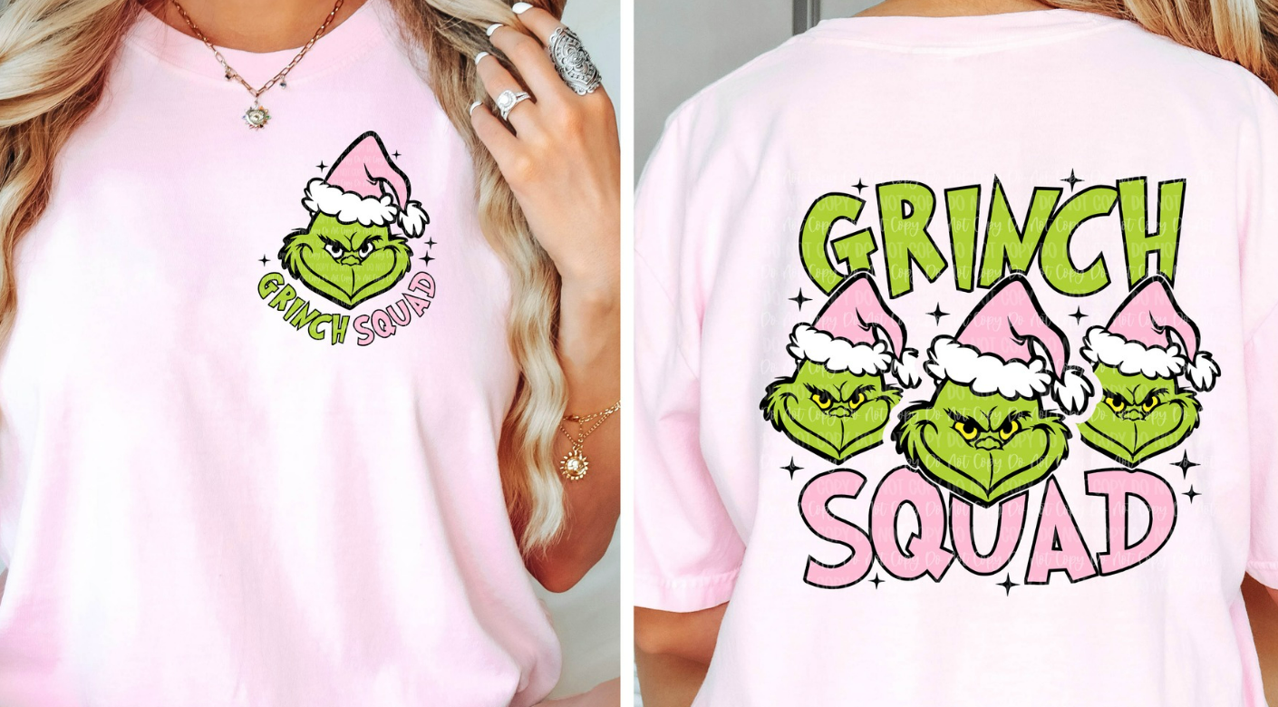 GRINCH SQUAD FRONT/BACK CC TEE