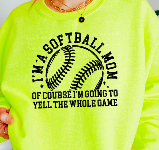 I'M A SOFTBALL MOM TEE