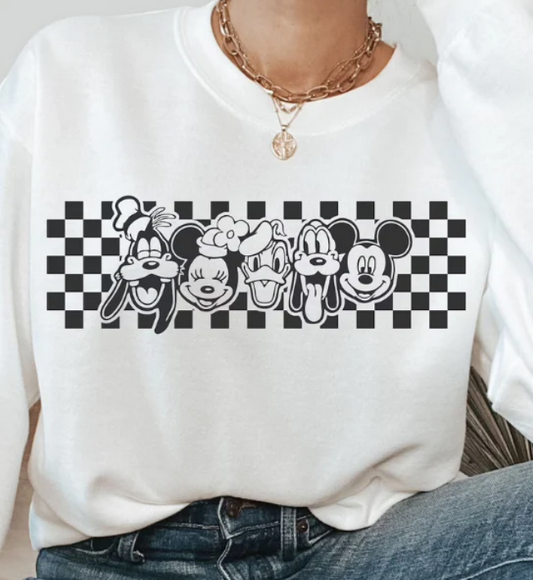 CHECKERED FRIENDS SWEATER