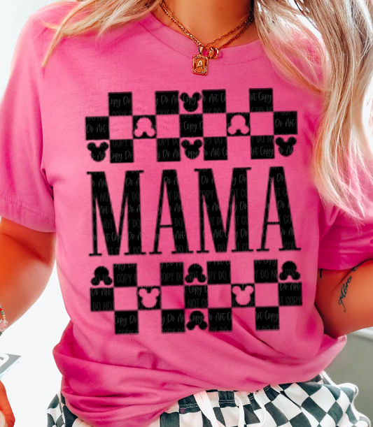 MAMA MOUSE CHECK COMFORT COLORS TEE