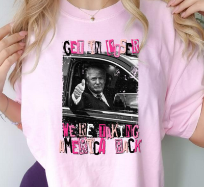 GET IN LOSERS TRUMP TEE (BLACK/WHITE)