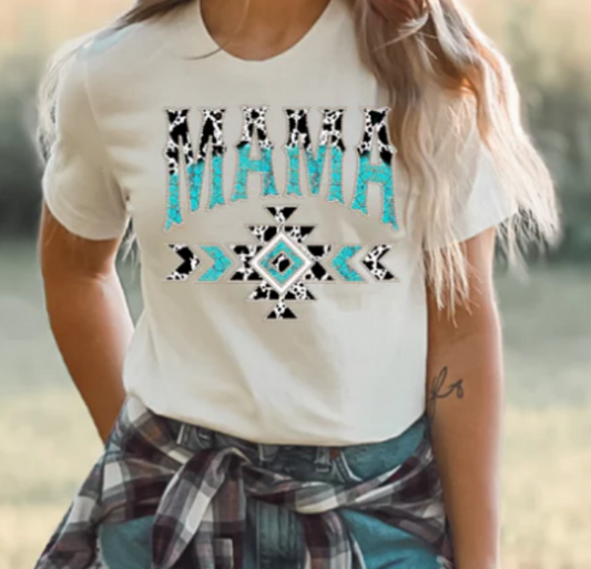 MAMA WESTERN COWHIDE TEE