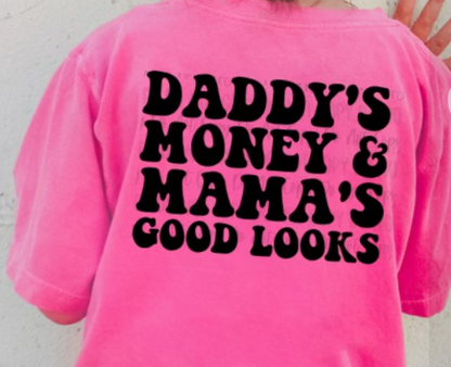 YOUTH DADDYS MONEY FRONT/BACK TEE