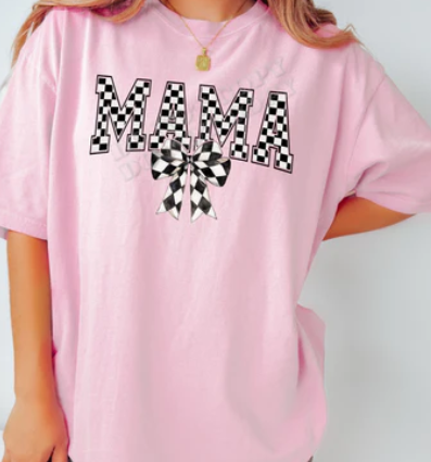 Checkered mama CC TEE