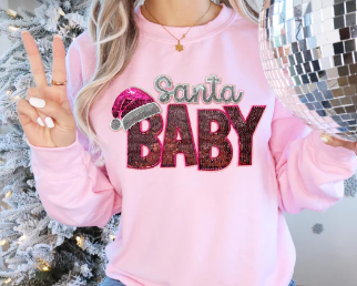 SANTA BABY - SEQUIN PATCH Sweater