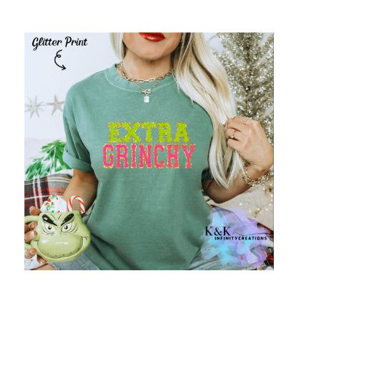 GLITTER EXTRA GRINCHY CC TEE