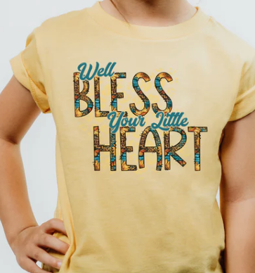 YOUTH/TODDLER WELL BLESS YOUR LITTLE HEART TEE